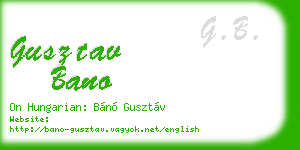 gusztav bano business card
