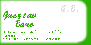 gusztav bano business card